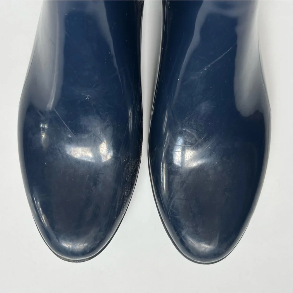 SAM EDELMAN Tinsley Rubber Rain Boot Navy Blue Size 9